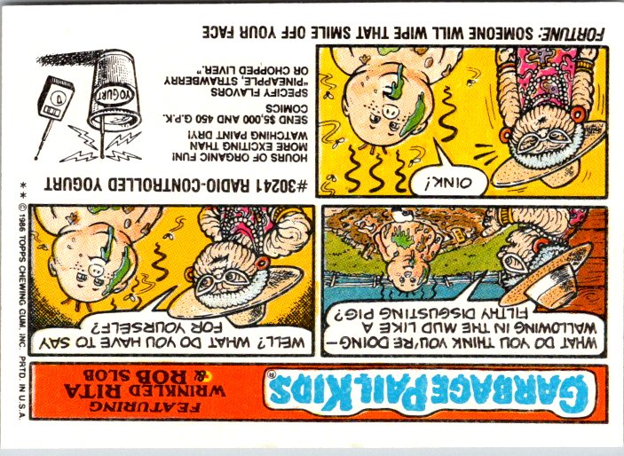226B CHEAP JEWEL -GARBAGE PAIL KIDS card featuring Wrinkled Rita and Rob Slob in a humorous scene