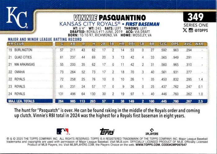 349 VINNIE PASQUANTINO