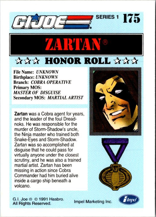 175 ZARTAN - HONOR ROLL