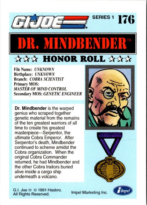 176 DR. MINDBENDER - HONOR ROLL