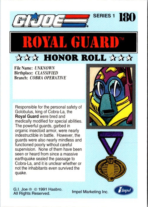 180 ROYAL GUARD - HONOR ROLL