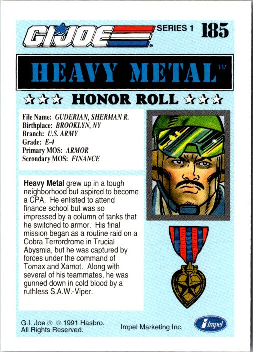 185 HEAVY METAL - HONOR ROLL