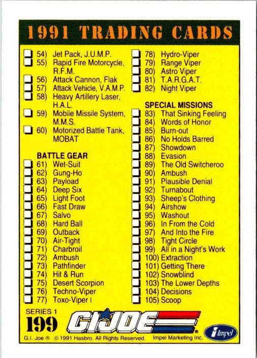 199 CHECKLIST 1