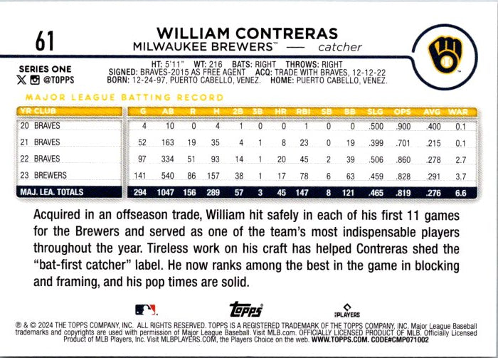 61 WILLIAM CONTRERAS