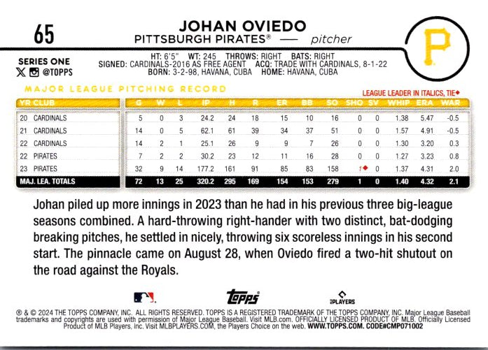 65 JOHAN OVIEDO