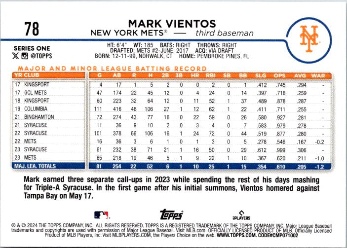 78 MARK VIENTOS