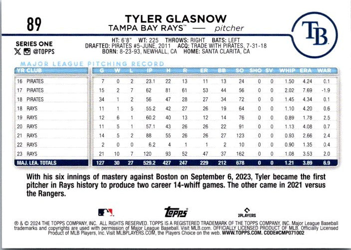 89 TYLER GLASNOW
