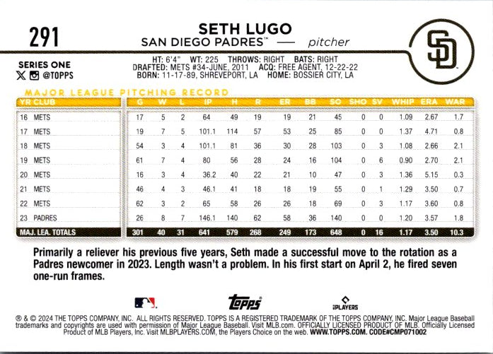 291 SETH LUGO