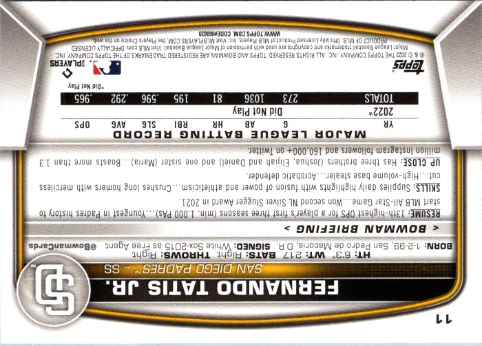 11 FERNANDO TATIS JR.