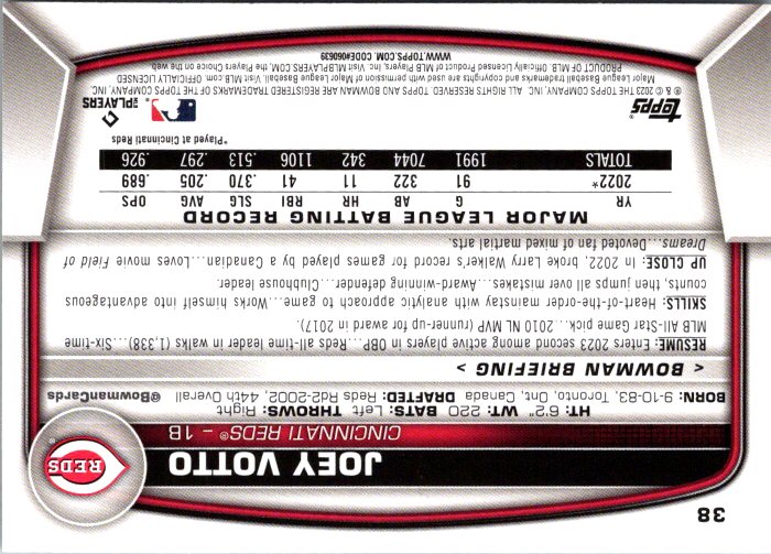 38 JOEY VOTTO