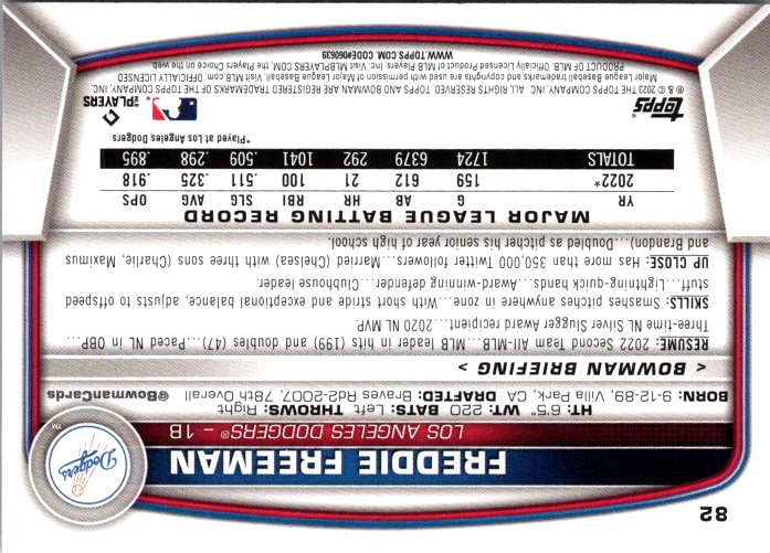 82 FREDDIE FREEMAN