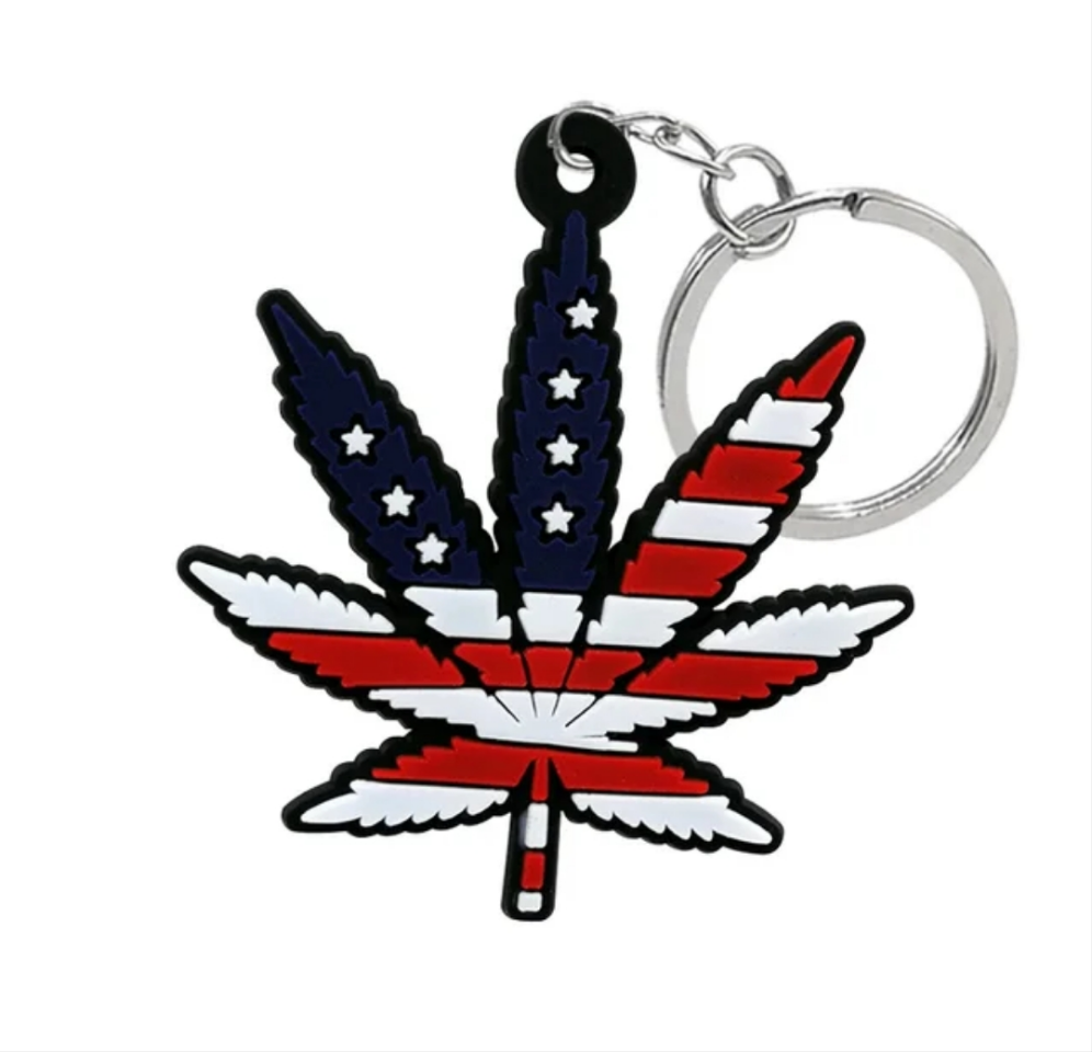 POT KEYCHAIN "AMERICAN POT LEAF"