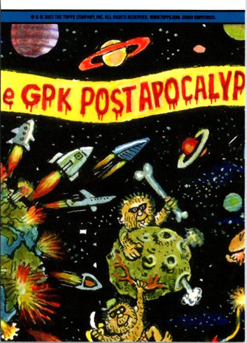 GPK Card featuring 2B RIPPIN' RIPLEY - GARBAGE PAIL KIDS in a colorful post-apocalyptic scene
