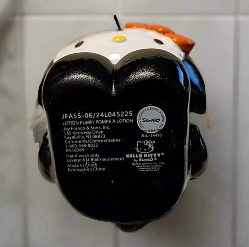 Hello Kitty Halloween Soap dispenser featuring a festive design with pumpkin details