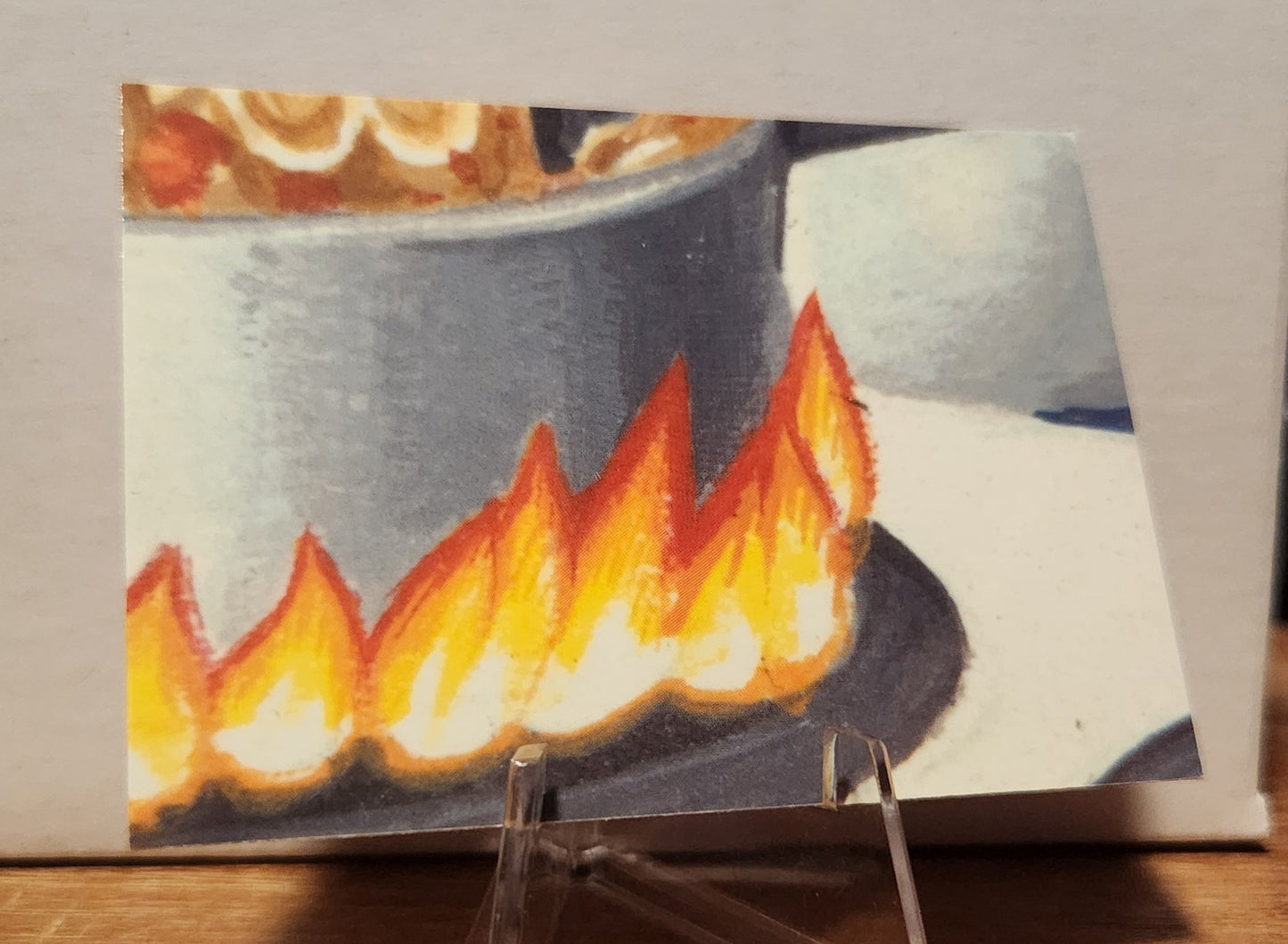 Rare Garbage Pail Kids 284B card featuring a vivid illustration of flames on a dessert