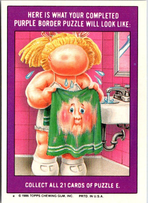 193B CRACKED CRAIG - GARBAGE PAIL KIDS card showing a character holding a towel in a bathroom setting