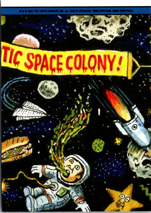 3B GUNKY GREYSON - GARBAGE PAIL KIDS card featuring space theme with an astronaut and colorful illustrations
