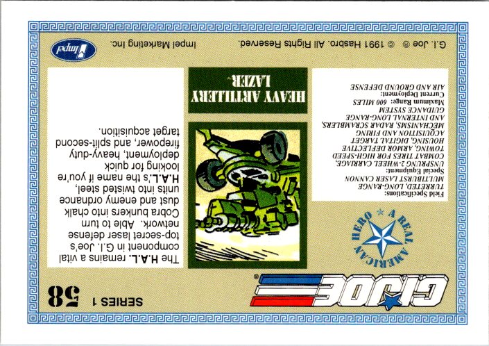 58 HEAVY ARTILLERY LAZER, H.A.L.
