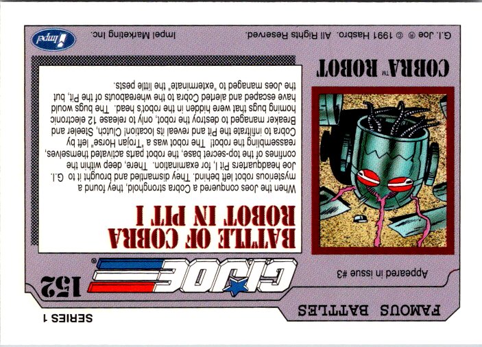 152 BATTLE OF COBRA ROBOT IN PIT I