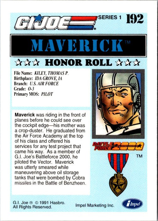 192 MAVERICK - HONOR ROLL