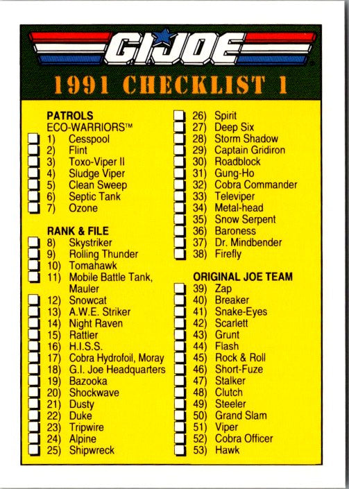 199 CHECKLIST 1