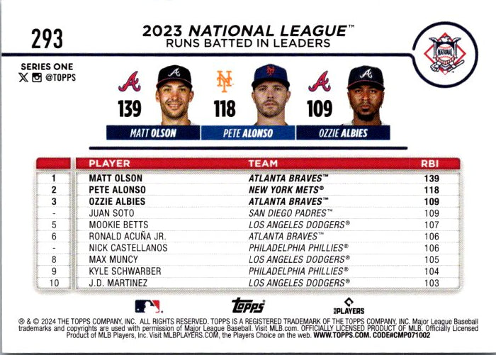 293 OLSON/ALONSO/ALBIES
