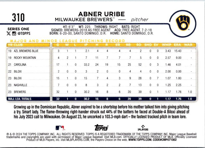 310 ABNER URIBE