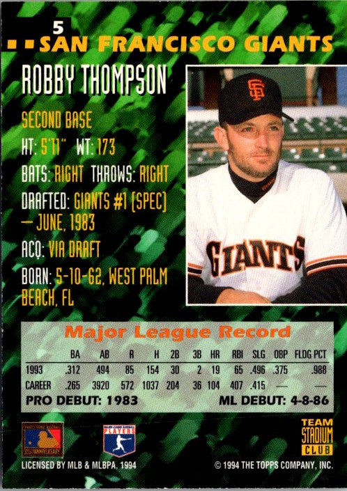 5 ROBBY THOMPSON