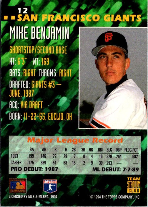 12 MIKE BENJAMIN