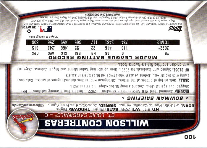 100 WILSON CONTRERAS