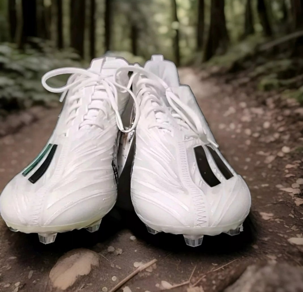 Adidas Adizero football cleats size 14 in white with sleek design for optimal performance on the field