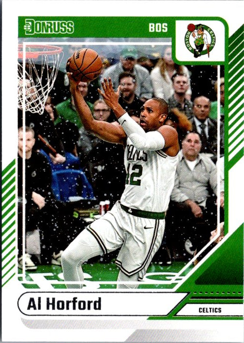 DONRUSS PANINI Al Horford trading card featuring him shooting a basketball for the Celtics