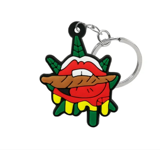 Blunt lips collectible keychain featuring colorful design and unique artistic styling for collectors