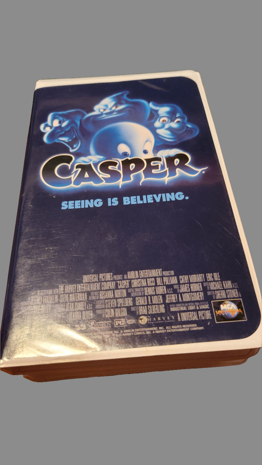 Casper collectible VHS featuring the iconic ghost and friends, perfect for movie enthusiasts