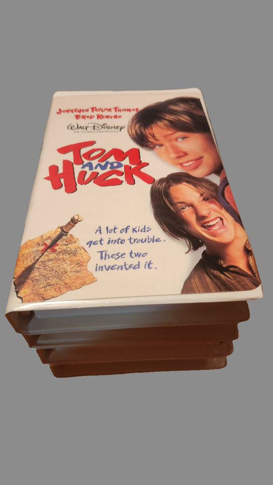 Tom and Huck movie VHS featuring Jonathan Taylor Thomas and Jake T. Austin on the cover