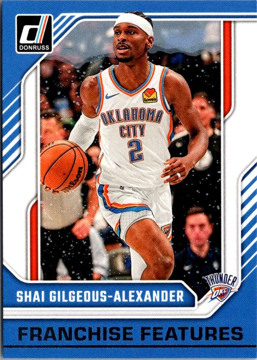 Shai Gilgeous-Alexander trading card from Donruss Panini featuring him in Oklahoma City Thunder uniform