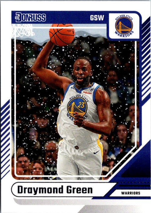 Donruss Panini Draymond Green trading card featuring him in a dynamic action pose