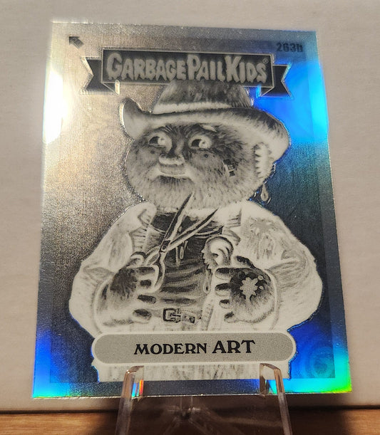 Garbage Pail Kids modern art card featuring a quirky character with a cowboy hat and scissors