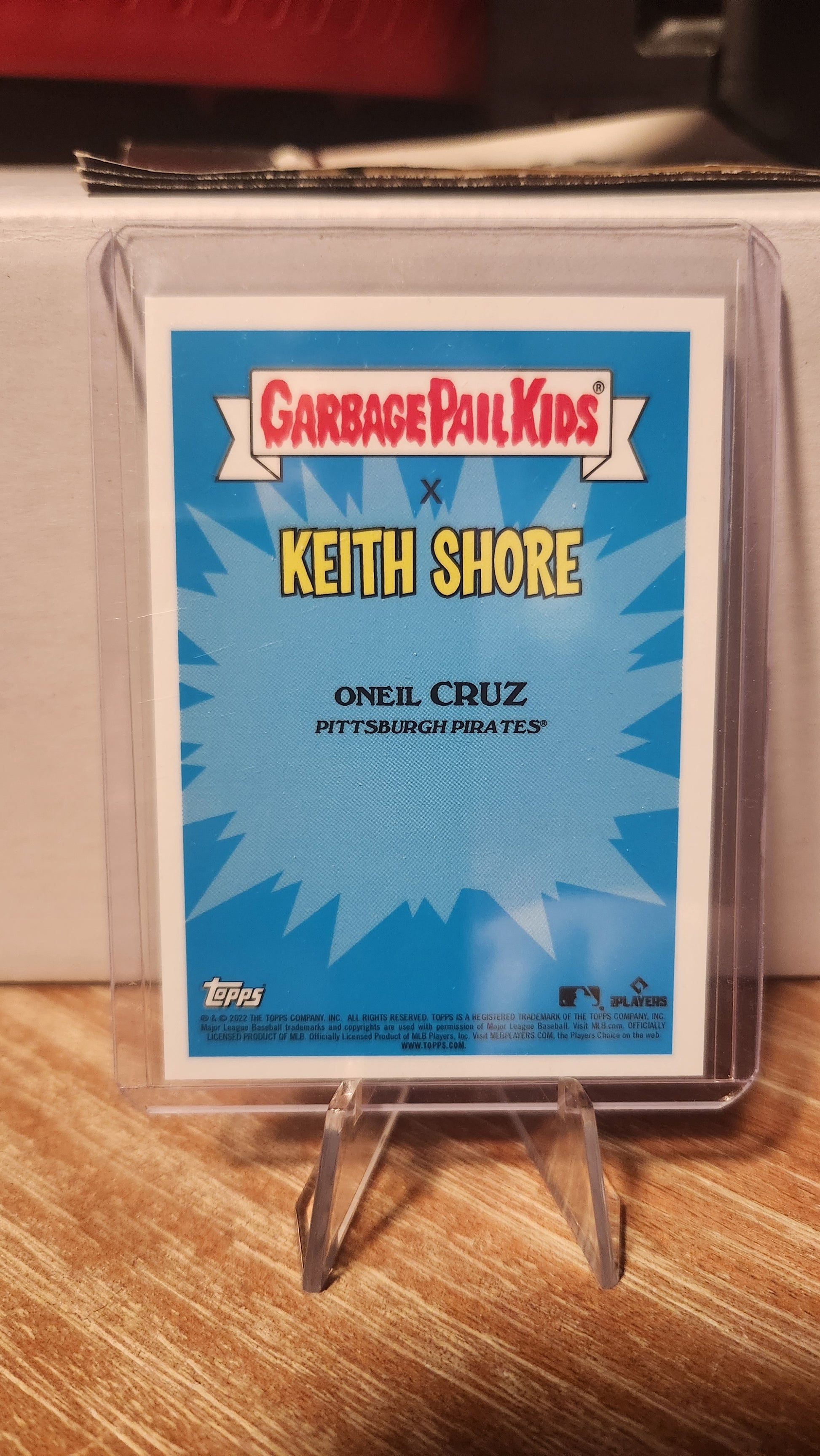 Topps Garbage Pail Kids Surreal Oneil trading card featuring Keith Shore design