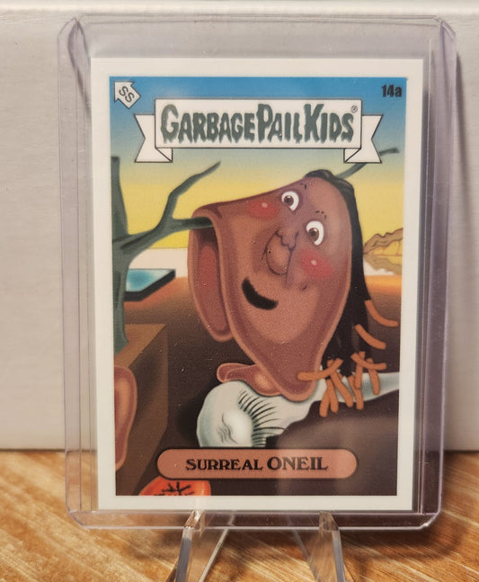 Garbage Pail Kids Surreal Oneil trading card featuring colorful artwork and unique characters