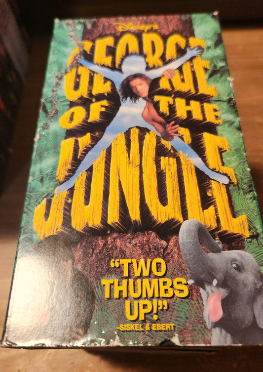 George of the Jungle VHS tape featuring movie cover with character and elephant by Lawrence's Collectibles