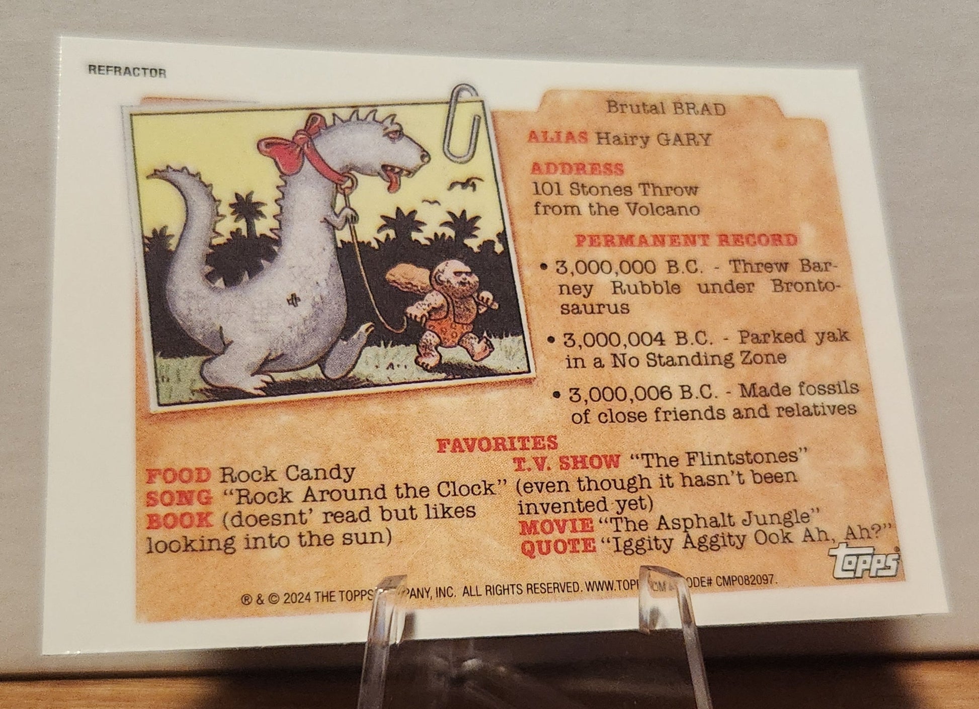 Haunted Forrest refractor card featuring Brutal Brad and his favorites from the 2024 Topps GPK series