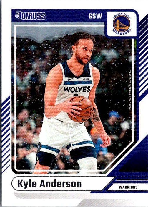 Kyle Anderson trading card featuring the player in action for the Golden State Warriors