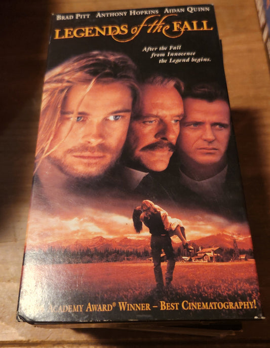 Legends of the Fall VHS collectible from Lawrence's Collectibles featuring Brad Pitt and Anthony Hopkins