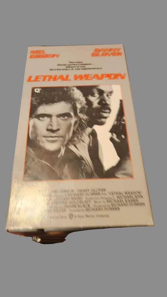 Lethal Weapon VHS collectible featuring iconic characters on the cover for movie enthusiasts