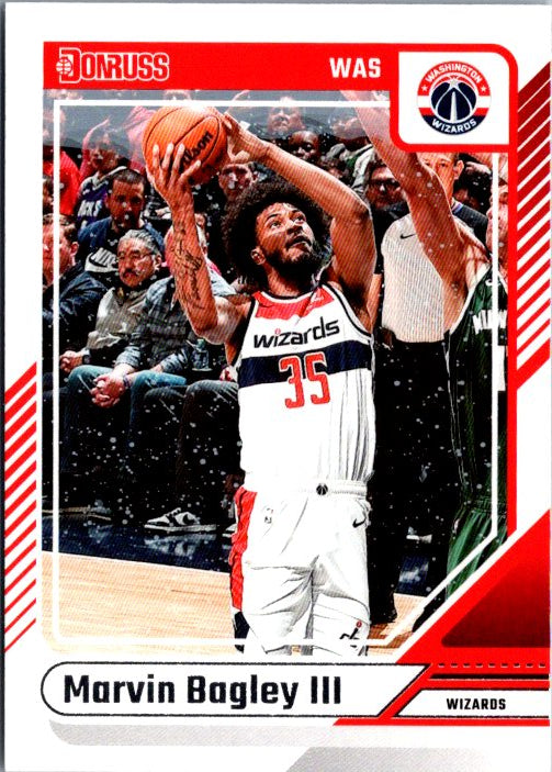 Marvin Bagley III trading card from DONRUSS PANINI featuring a player action shot in Wizards uniform
