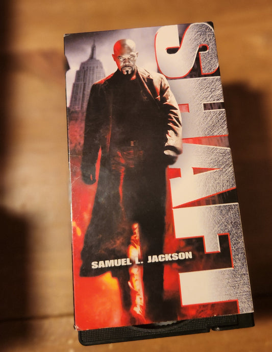 Shaft VHS tape featuring Samuel L. Jackson on cover with cityscape background from Lawrence's Collectibles