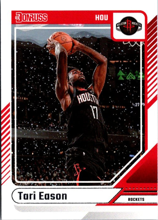 Tari Eason basketball card featuring the Houston Rockets player in an action shot