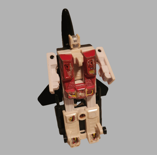 Airraid Transformers action figure in robot mode with detailed red and white design